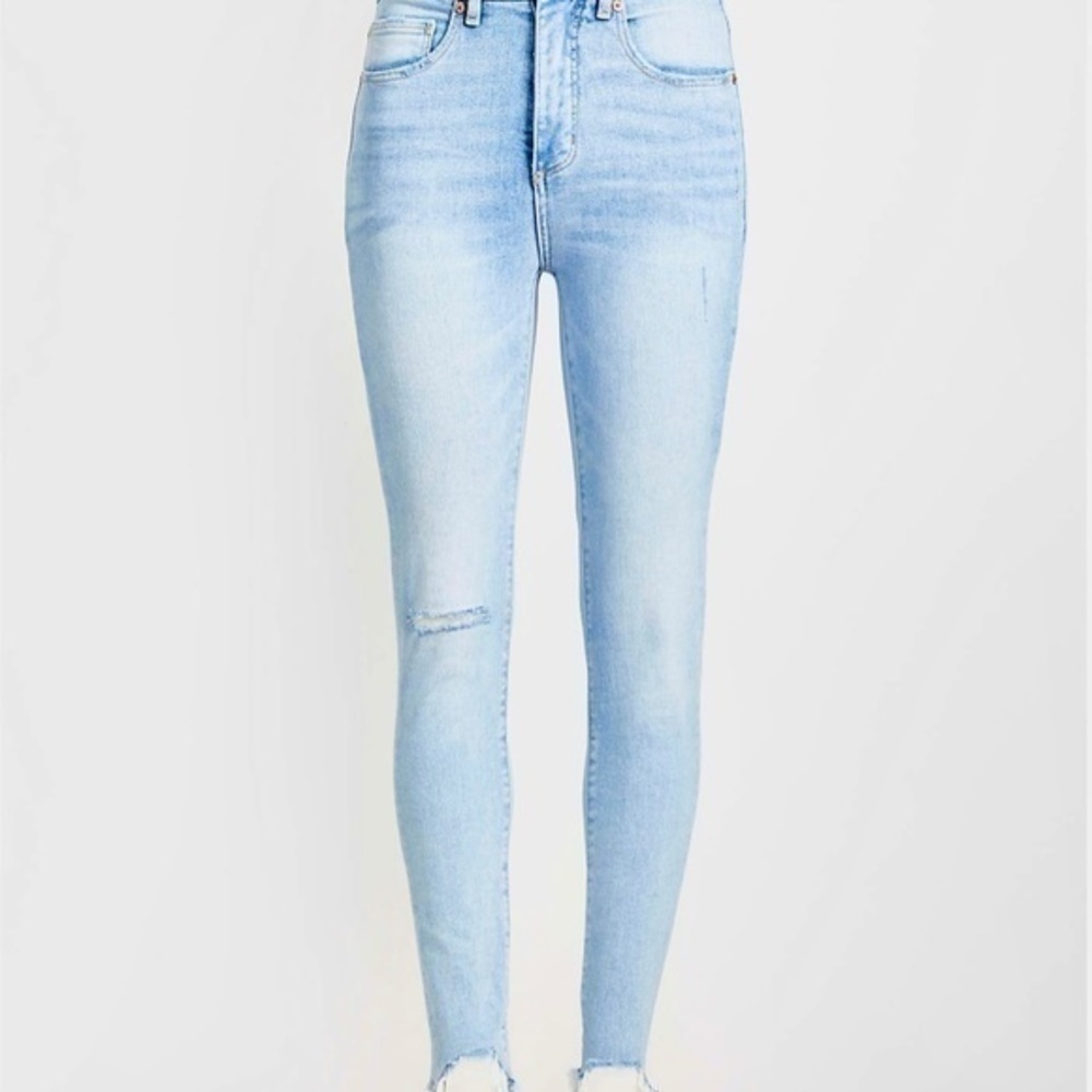 LOFT Petite High rise chewed hem skinny jeans 25 0 denim petite - Picture 3 of 4